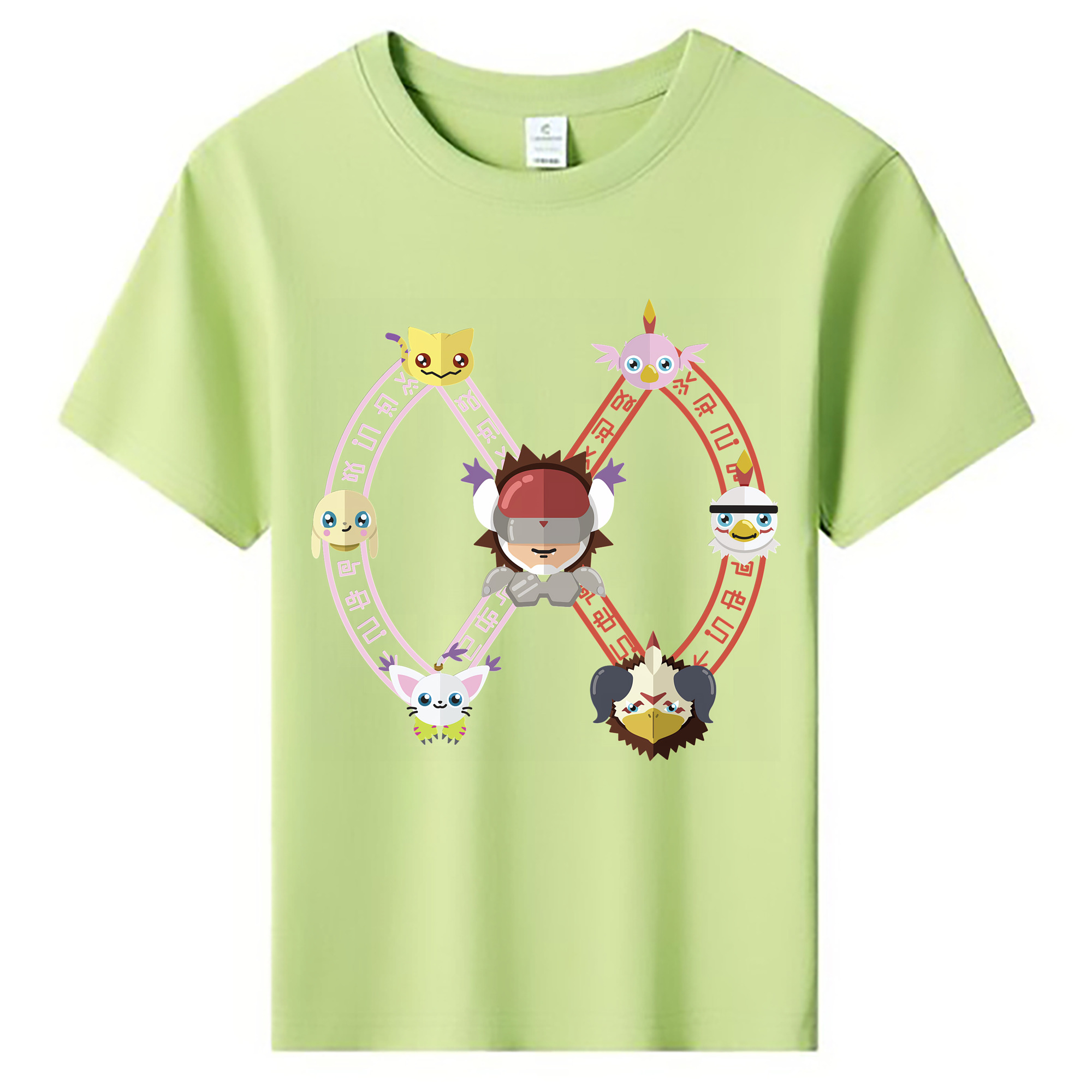 （画像用） Digimon デジタルモンスター/デジモン 綿100％キッズTシャツ（フロントプリント）